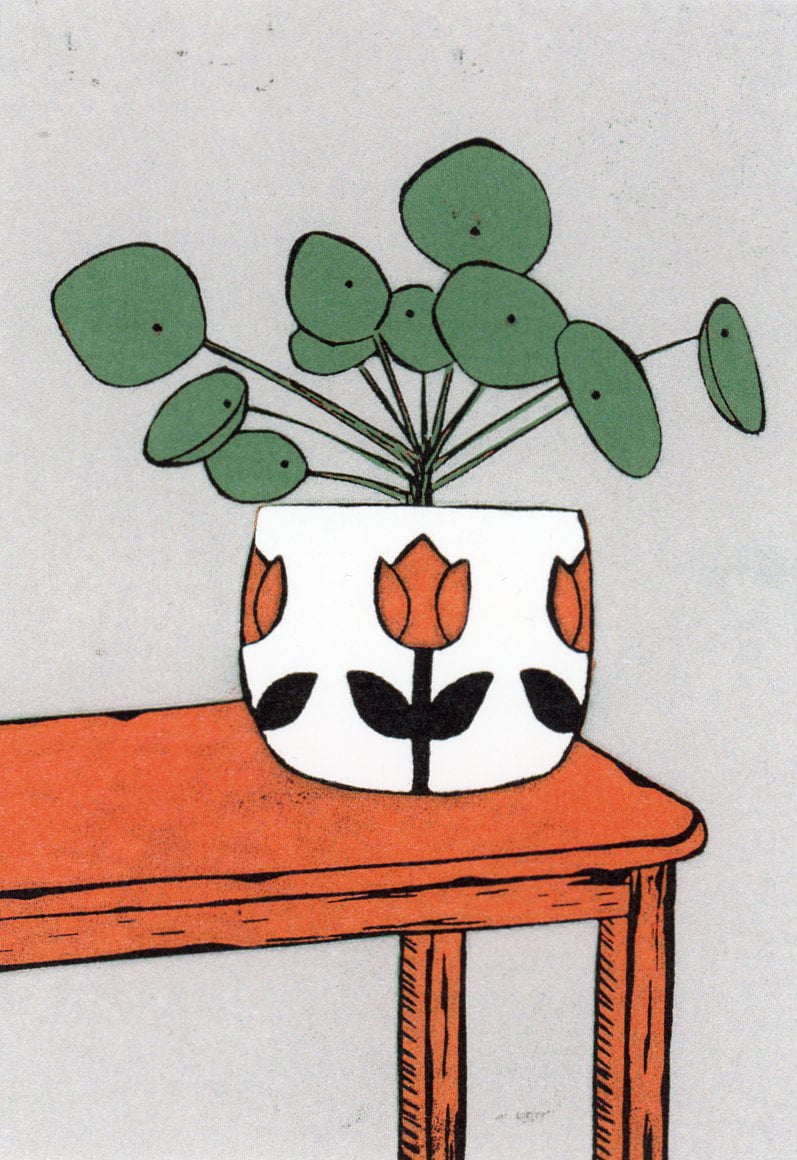 chinese money plant painting