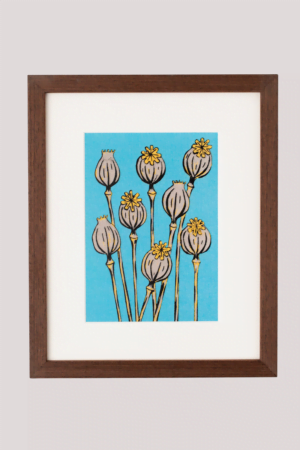 Poppy seed head print